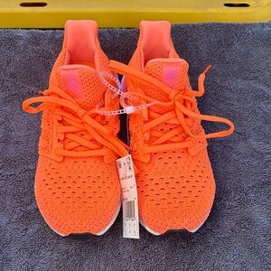 adidas Kids Vibrant Orange Lace-Up Sneakers